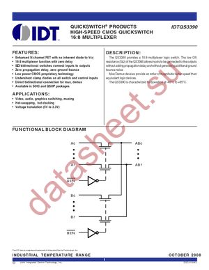 IDTQS3390QG8 datasheet  